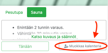 Kalenterin muokkausnappi